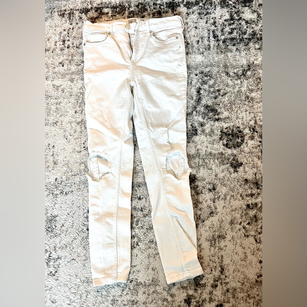 Free People White Jeans 28